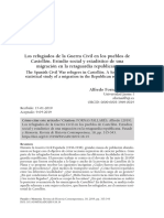 Los Refugiados de La Guerra Civil en Los Pueblos de Castellón. Estudio Social y Estadístico de Una Migración en La Retaguardia Republicana