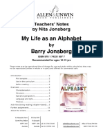 My Life As An Alphabet Barry Jonsberg: Teachers' Notes by Nita Jonsberg