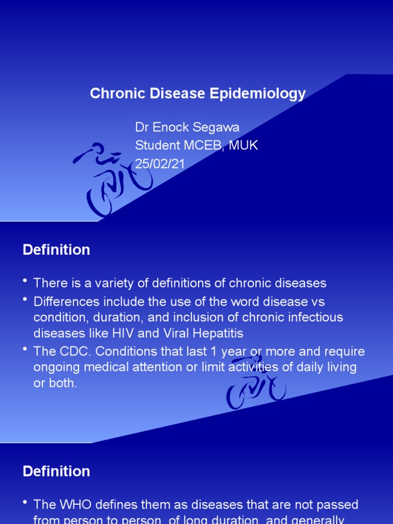Chronic Disease Epidemiology Overview | PDF | Non Communicable Disease ...