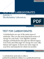 Test For Carbohydrates: Activity 6 Biochemistry Laboratory