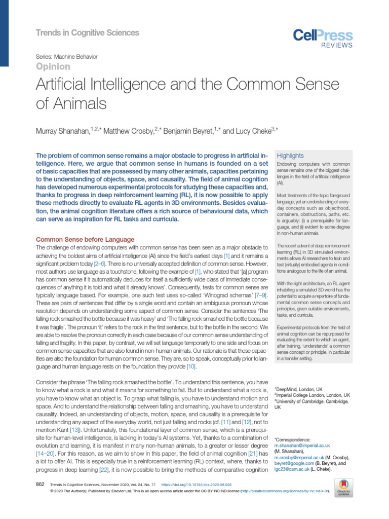 Artificial Intelligence and The Common Sense of An | PDF | Artificial ...