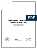Guidelines For Implementing Supportive Supervision: A Step-By-Step Guide With Tools To Support Immunization