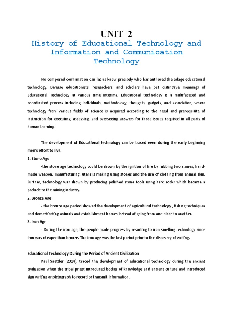 Evolution of Educational Technology | PDF | Educational Technology ...