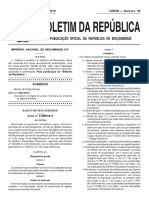 I SÉRIE - Número 35 Segunda-Feira, 4 de Maio de 2015: Imprensa Nacional de Moçambique, E.P