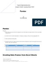 Pandas: Computer Engineering Department Programming For Scientific Computing (Python) - CE0525