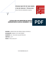 Extracción Con Arrestre de Vapor de Agua (Hidrodifusión Clasica) - Esquemas y Aplicaciones