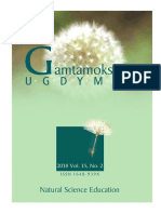 GAMTAMOKSLINIS UGDYMAS/NATURAL SCIENCE EDUCATION, Vol. 15, No. 2, 2018