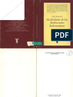 Benveniste Emile - Le Vocabulaire Des Institutions Indo-Européenes (1969, Edição em Espanhol de 1983)