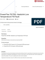 QA14064 - PowerFlex 70 - 700 - Heatsink Low Temperature F10 Fault