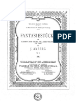 Amberg Johan Fantasiestücke Für Clarinett Oder Violine Viola Oder Violoncell Und Piano. Op. 12