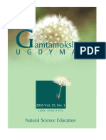 GAMTAMOKSLINIS UGDYMAS/NATURAL SCIENCE EDUCATION, Vol. 15, No. 1, 2018