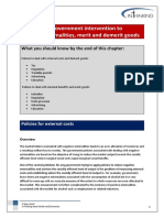 Unit 2.8 (3) : Government Intervention To Manage Externalities, Merit and Demerit Goods