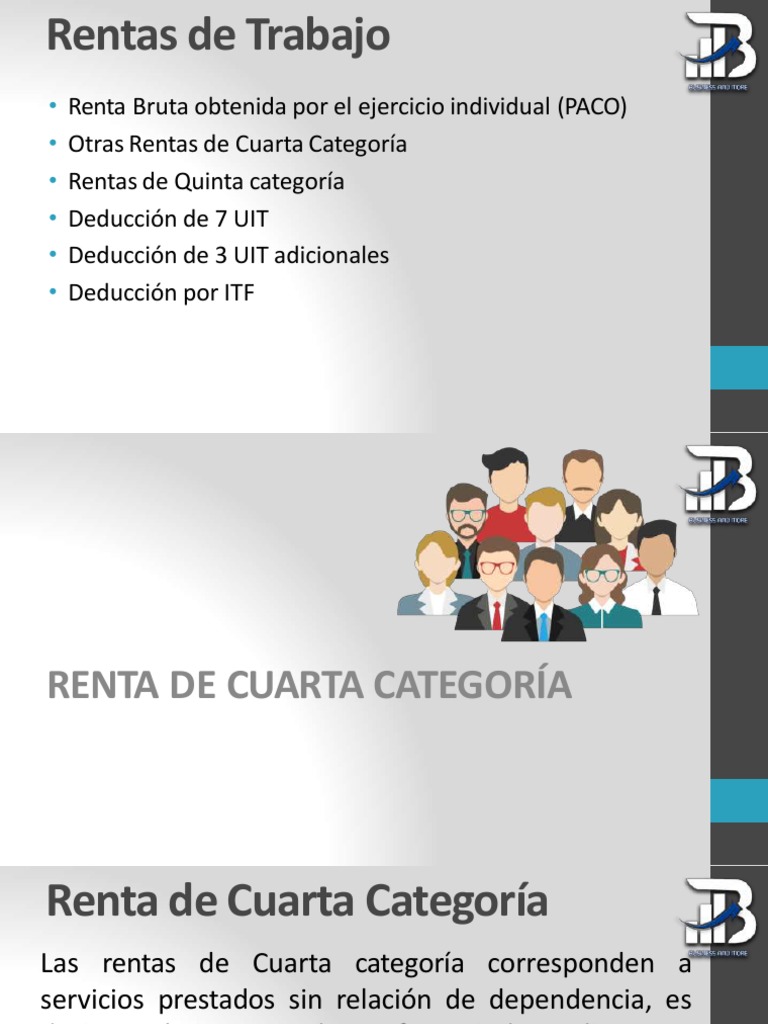 Renta de Trabajo: Cuarta y Quinta Categoría | PDF | Impuesto sobre la ...
