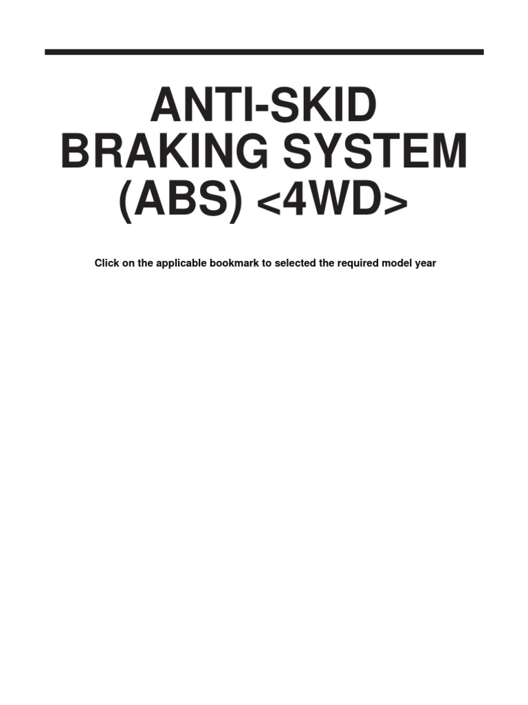 35b Anti-Skid Braking System (Abs) 4wd | PDF | Anti Lock Braking System ...