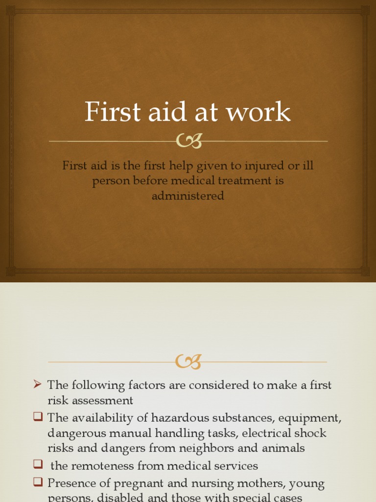 Workplace First Aid Essentials | PDF
