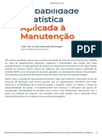 PROBABILIDADE ESTATISTICA APLICADA A Manutenção