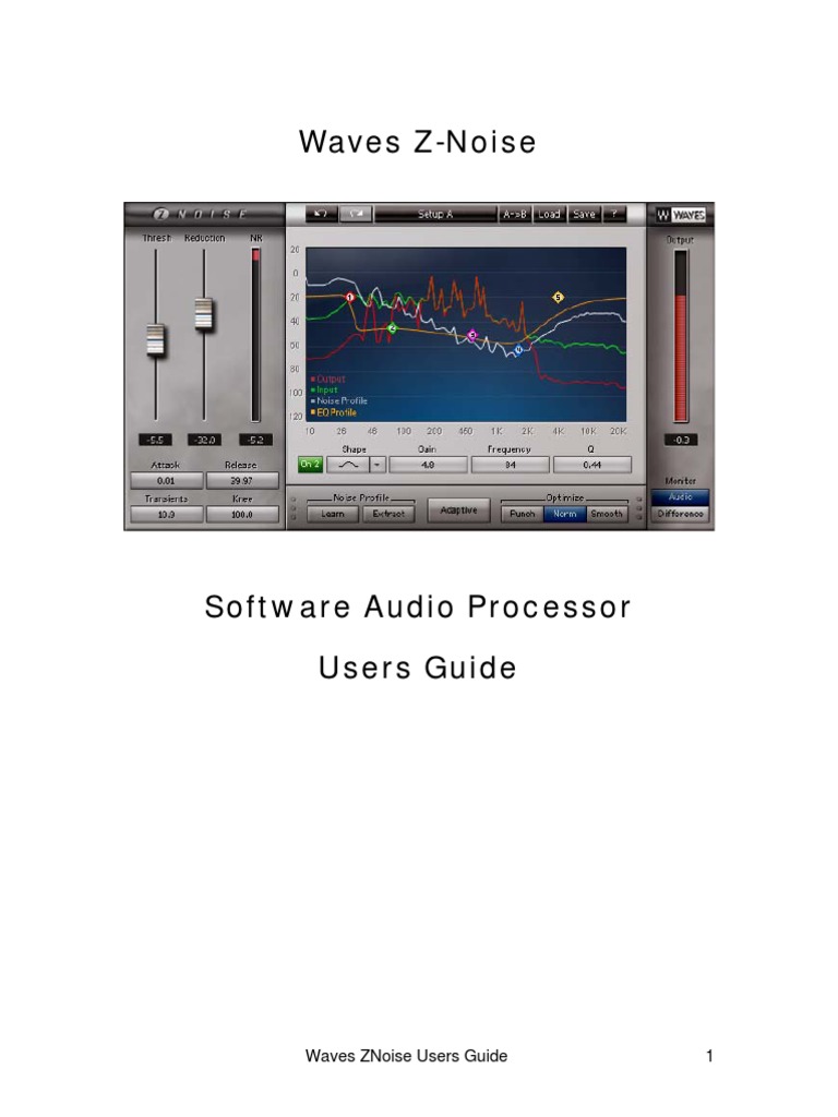 Waves ZNoise Waves Znoise Users Guide 1 PDF Equalization (Audio