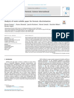 Forensic Science International: Analysis of Water-Soluble Paper For Forensic Discrimination