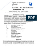 Design and Evaluation of A New Absorber Plate For Cascade Still