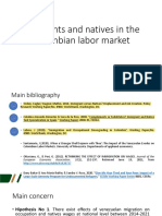 Inmigrants and Natives in The Colombian Labor Market