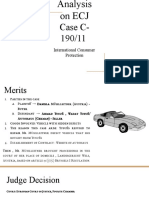 Case C-190/11: International Consumer Protection