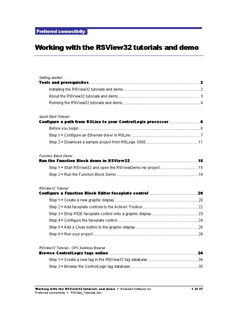 RSView Tutorials | PDF | Device Driver | Ip Address