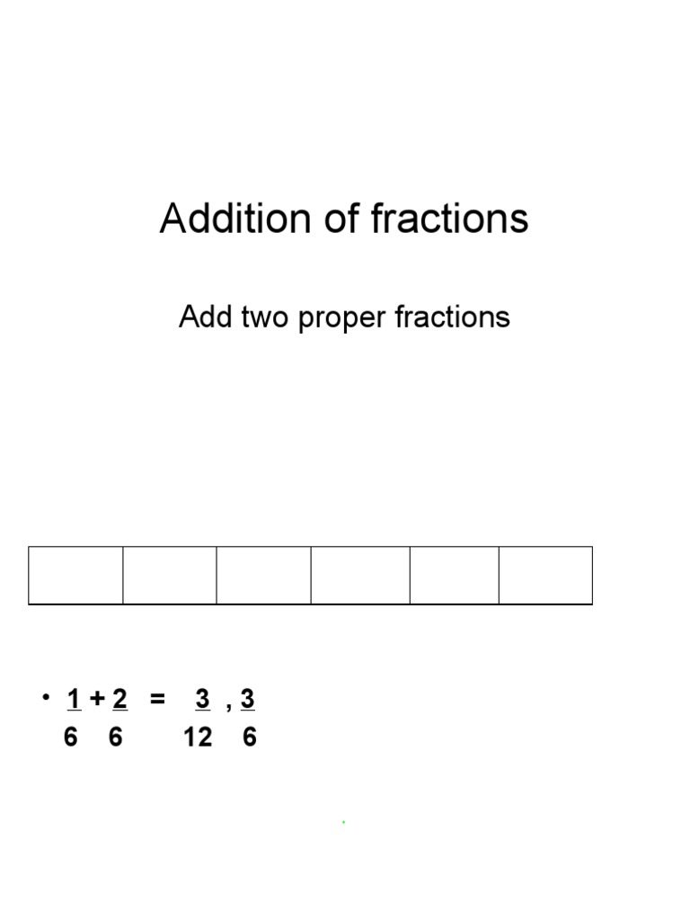 Adding Proper Fractions Explained | PDF