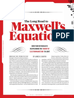 The Long Road To Maxwell Equations