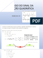 ESTUDO DO SINAL DA FUNÇÃO QUADRÁTICA