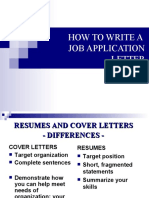 Cover Letter Writing