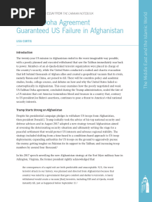 How The Doha Agreement Guaranteed US Failure in Afghanistan