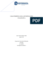 Característica de La Investigación Cualitativa - Investigación