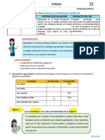 SEMANA 30 - Día 4 Mat. Problemas Aditivos