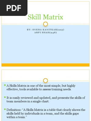 Skill Matrix