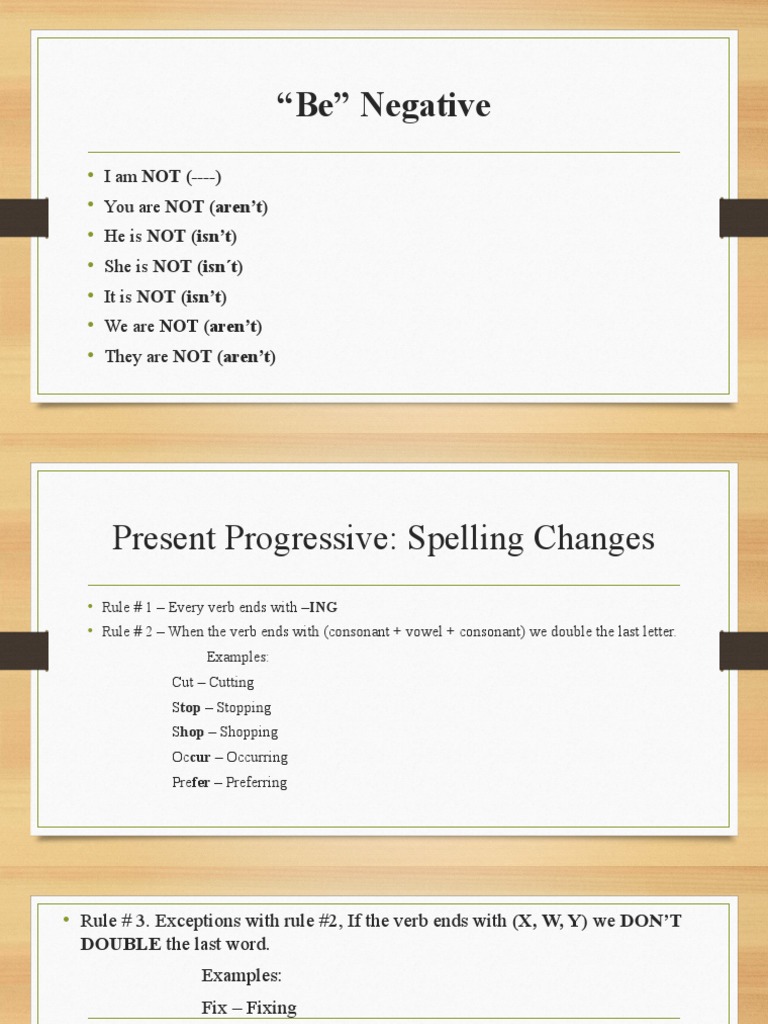 Be Negative and Progressive | PDF