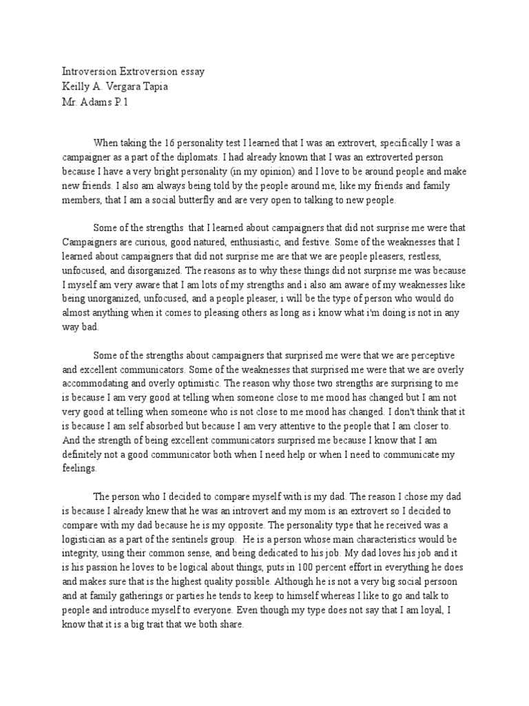 Understanding Extroversion vs. Introversion | PDF | Extraversion And ...