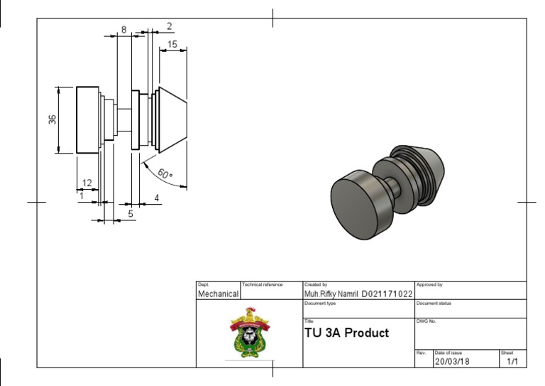 TU 3A Product: Dept. Technical Reference Created by Approved by | PDF