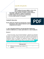 Estructura y Desarrollo Del Párrafo.