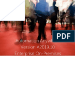 Automation Anywhere Version A2019.10 Enterprise On-Premises
