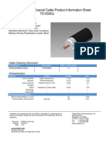 TFC Coaxial Cable Product Information Sheet Type: TX10540J