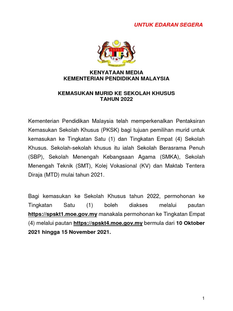 Km Kemasukan Murid Ke Sekolah Khusus Pdf