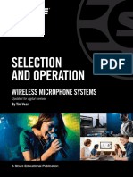 Selection and Operation of Wireless Microphone Systems English