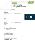 Chuyên Đề 11 Đảo Ngữ (Inversions) : * Phần I: Lí Thuyết 1. Inversions with negative Adverbs