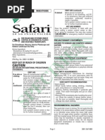 Label - Safari Insecticide - USA - 2007-SAF-0001 Safari 20 SG - Form 1521-B