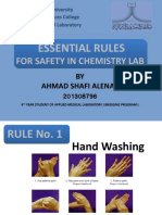Essential Rules: For Safety in Chemistry Lab