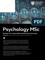 Psychology MSC: Broaden Your Mind With Northumbria University