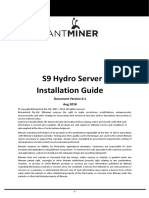 AntMiner S9 Hydro Server Installation Guide