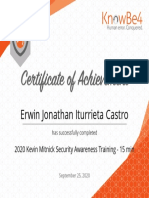 Erwin Jonathan Iturrieta Castro: 2020 Kevin Mitnick Security Awareness Training - 15 Min