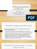 Harvard Referencing System