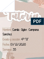 Tutoría Semana 35 Camila Campana